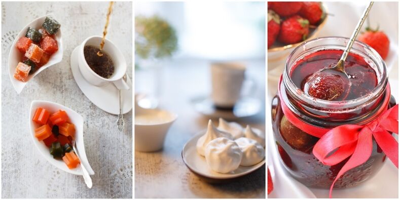 Les sucreries autorisées contre la goutte sont la marmelade, les guimauves et la confiture. 